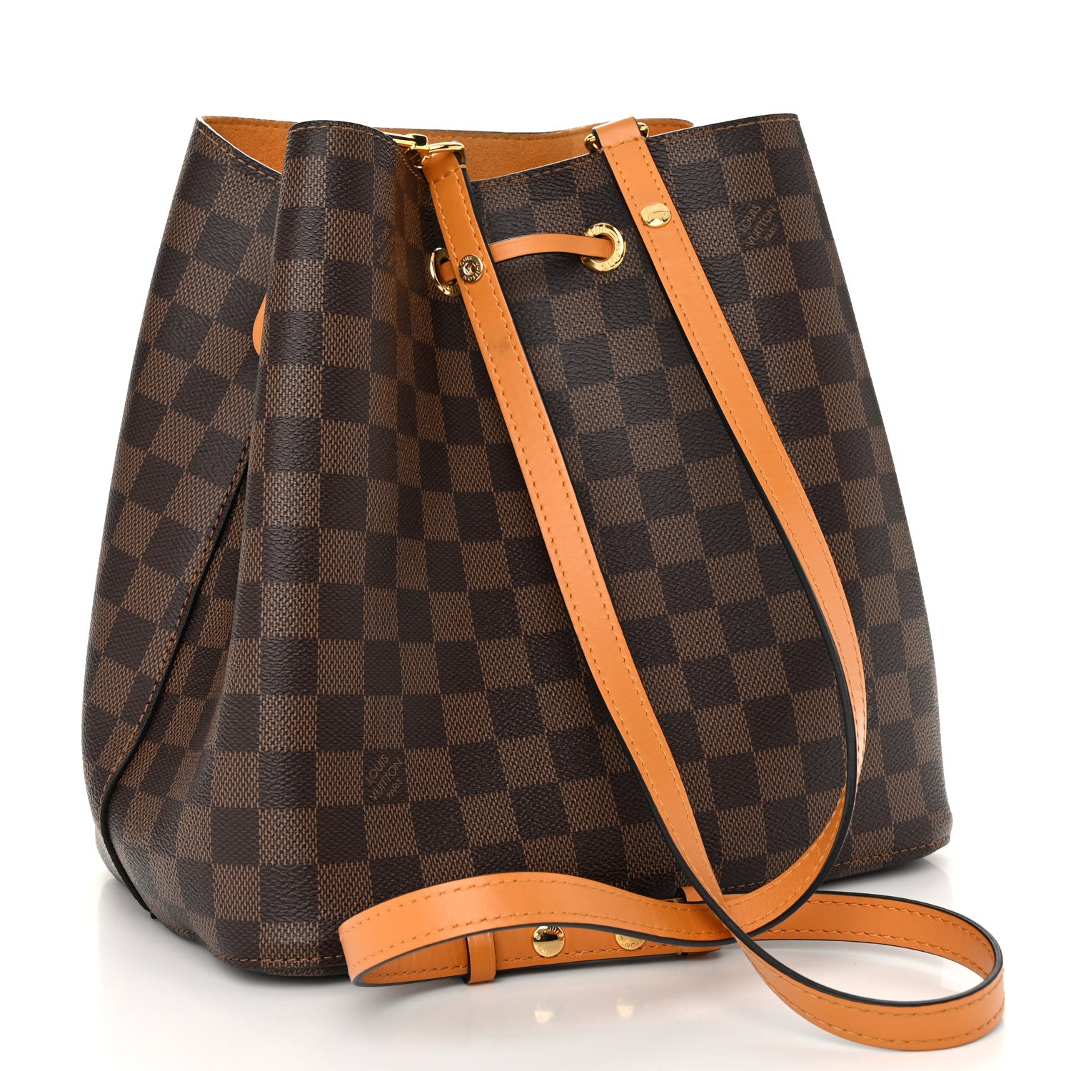 Louis Vuitton Damier Ebene Neonoe MM Safran 3 of 9