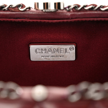 Chanel Lambskin Quilted Chain Around Clutch Red 6 of 11