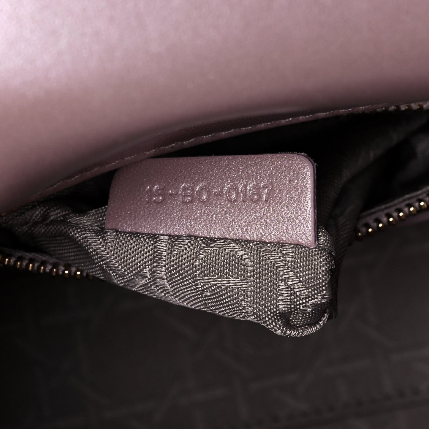 Metallic Lambskin Cannage Mini Lady Dior Lotus