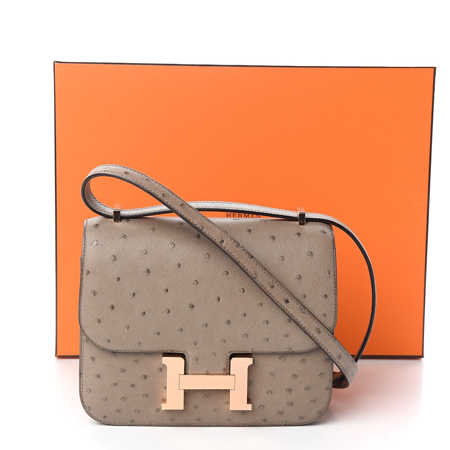 Hermes Ostrich Constance 18 Gris Asphalte 538396 – FASHIONPHILE