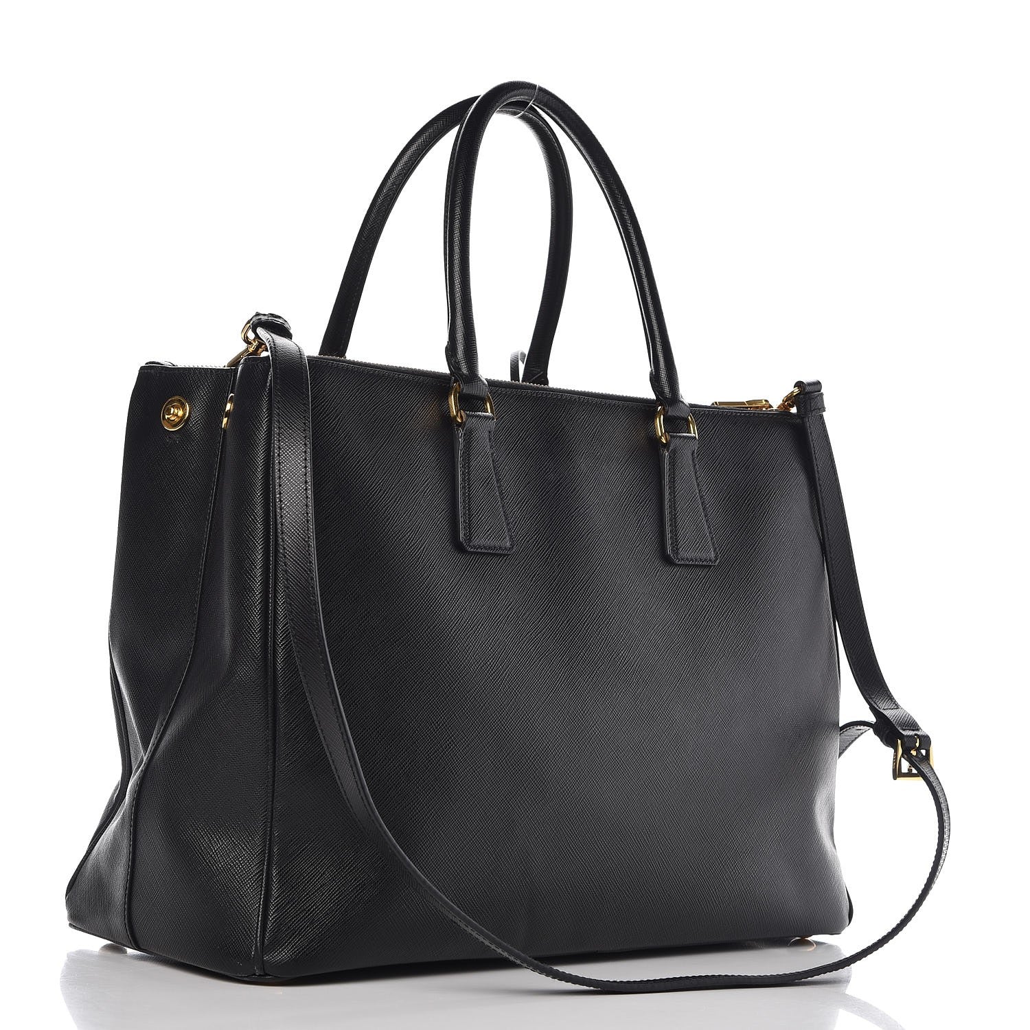 Prada Saffiano Large Galleria Double Zip Tote Black 4 of 17