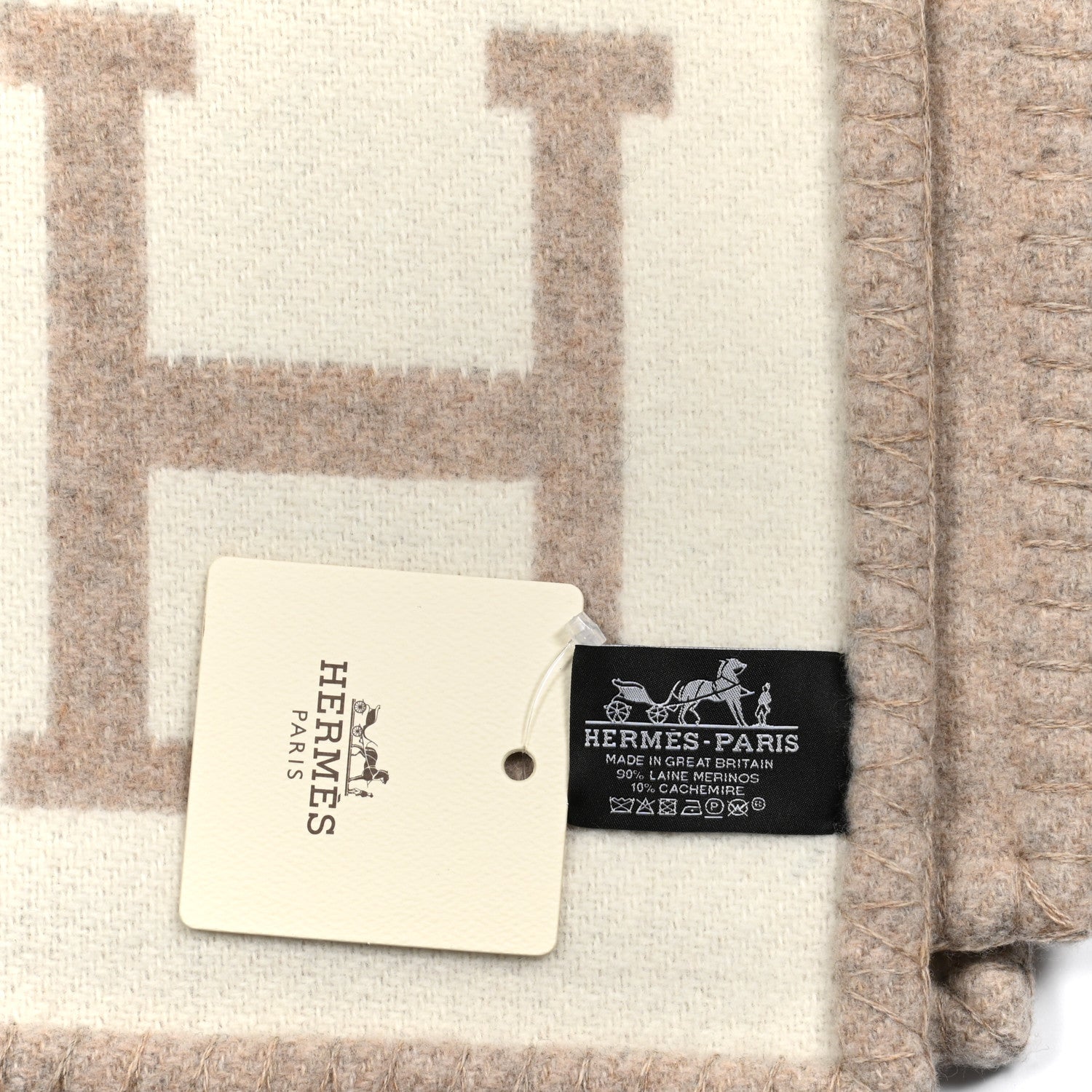 Hermes Wool Cashmere Avalon III Blanket Coco Camomille 3 of 3