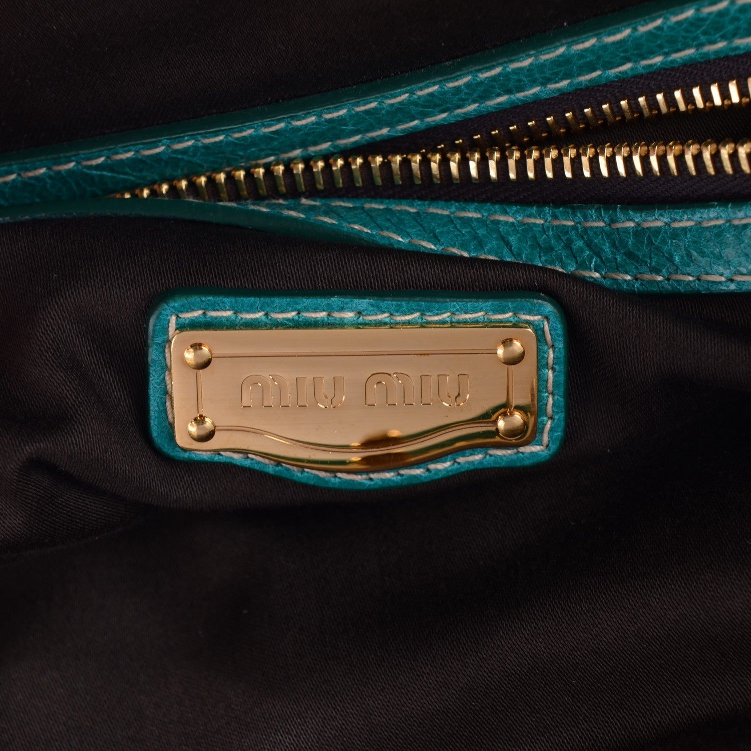 Miu Miu Nappa Frame Lux Top Handle Emerald 5 of 8