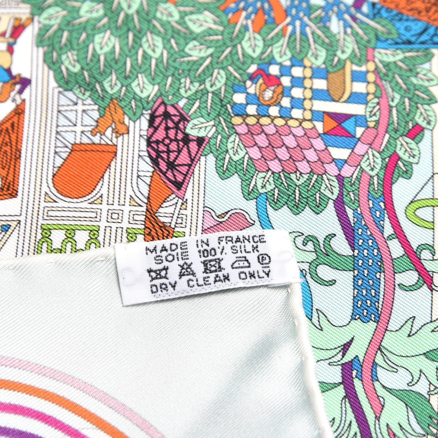 Hermes Silk La Maizeon des Carres Pocket Square Scarf 8 of 8