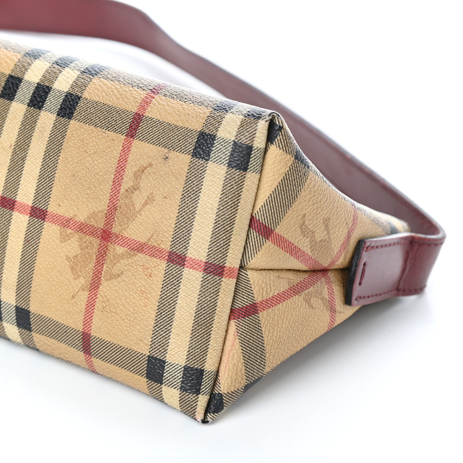 Burberry Haymarket Check Shoulder Bag Military Red 9 of 9