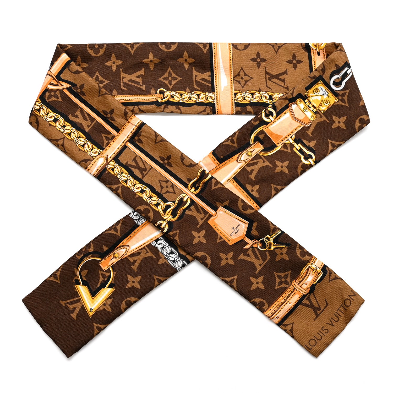Louis Vuitton Silk Monogram Confidential Bandeau Brown 1 of 3