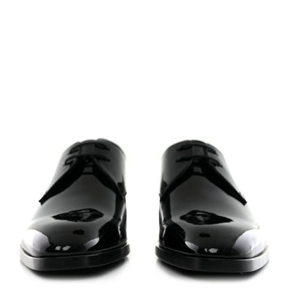 Saint Laurent Patent Baltimora Lace Up Derby Shoes 38 Black 2 of 8