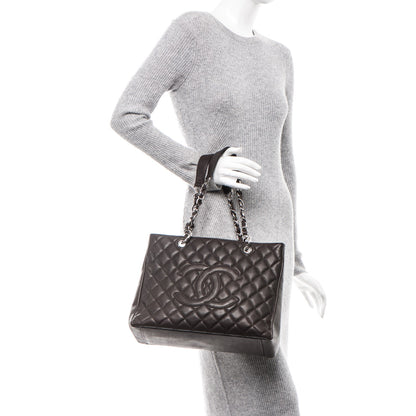 Chanel Caviar Quilted Grand Shopping Tote GST Brown 2 of 7