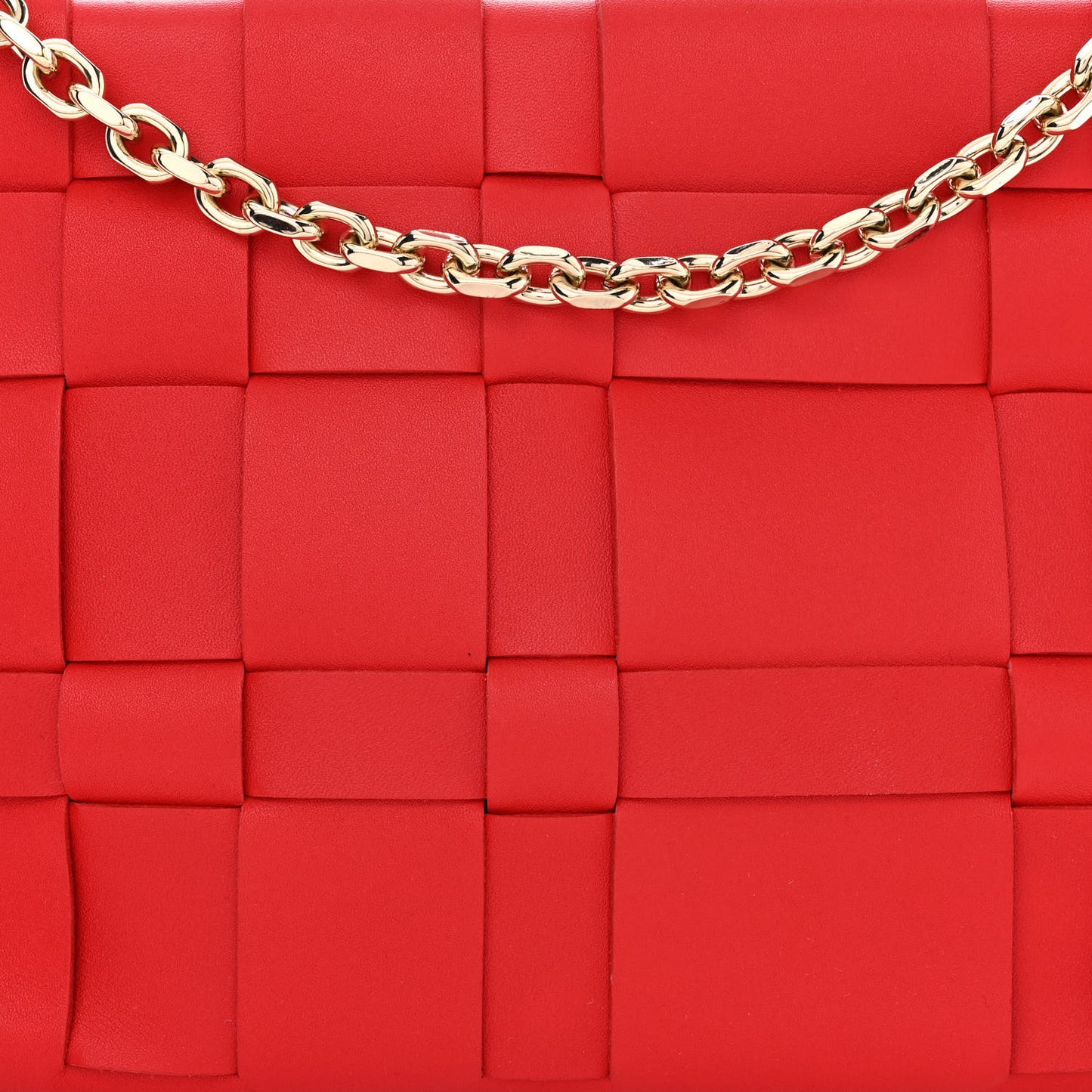 Calfskin Odita Lattice Pouch Red