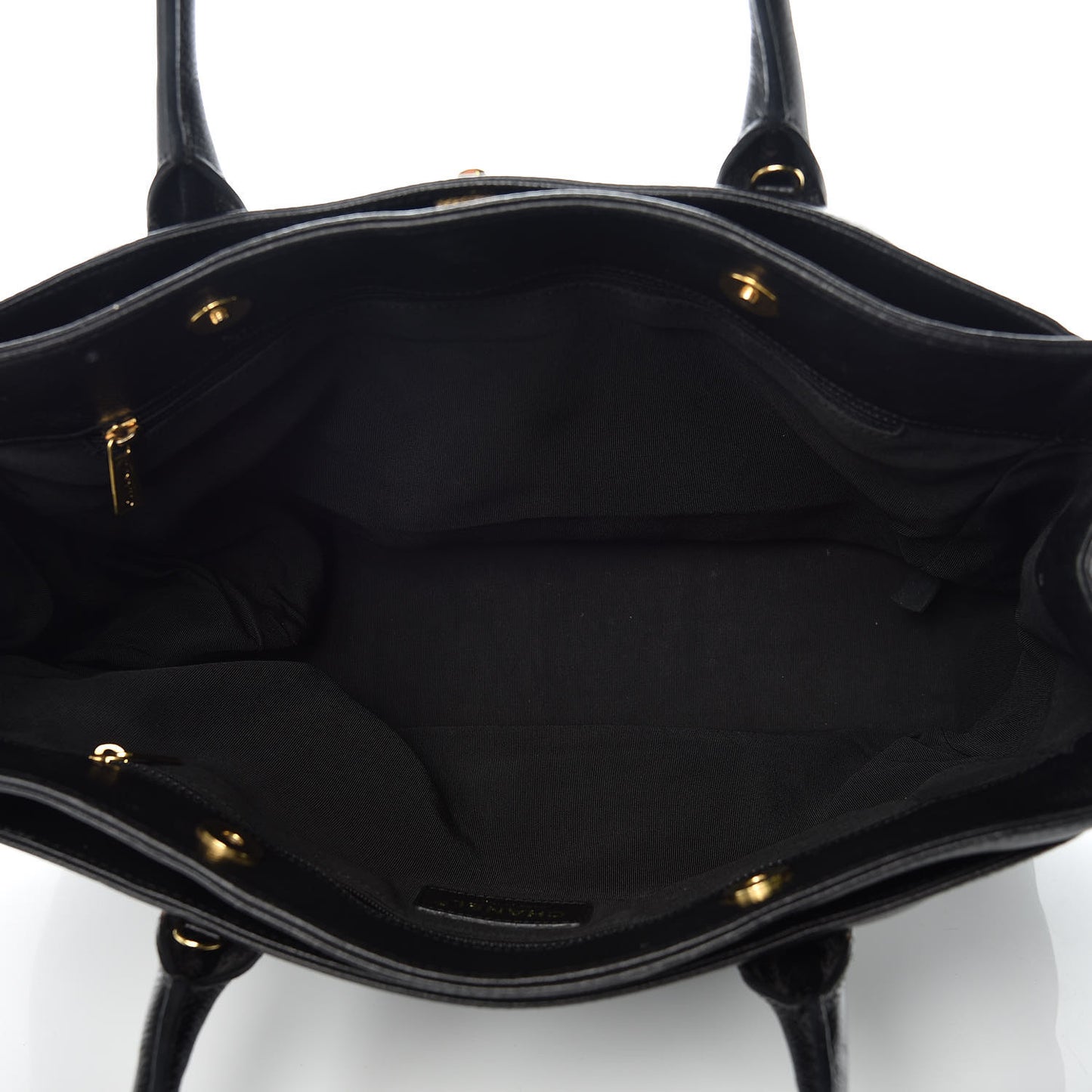 Calfskin Cerf Executive Shopper Tote Black