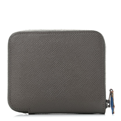 Hermes Epsom Silk'in Compact Wallet Etain 1 of 8