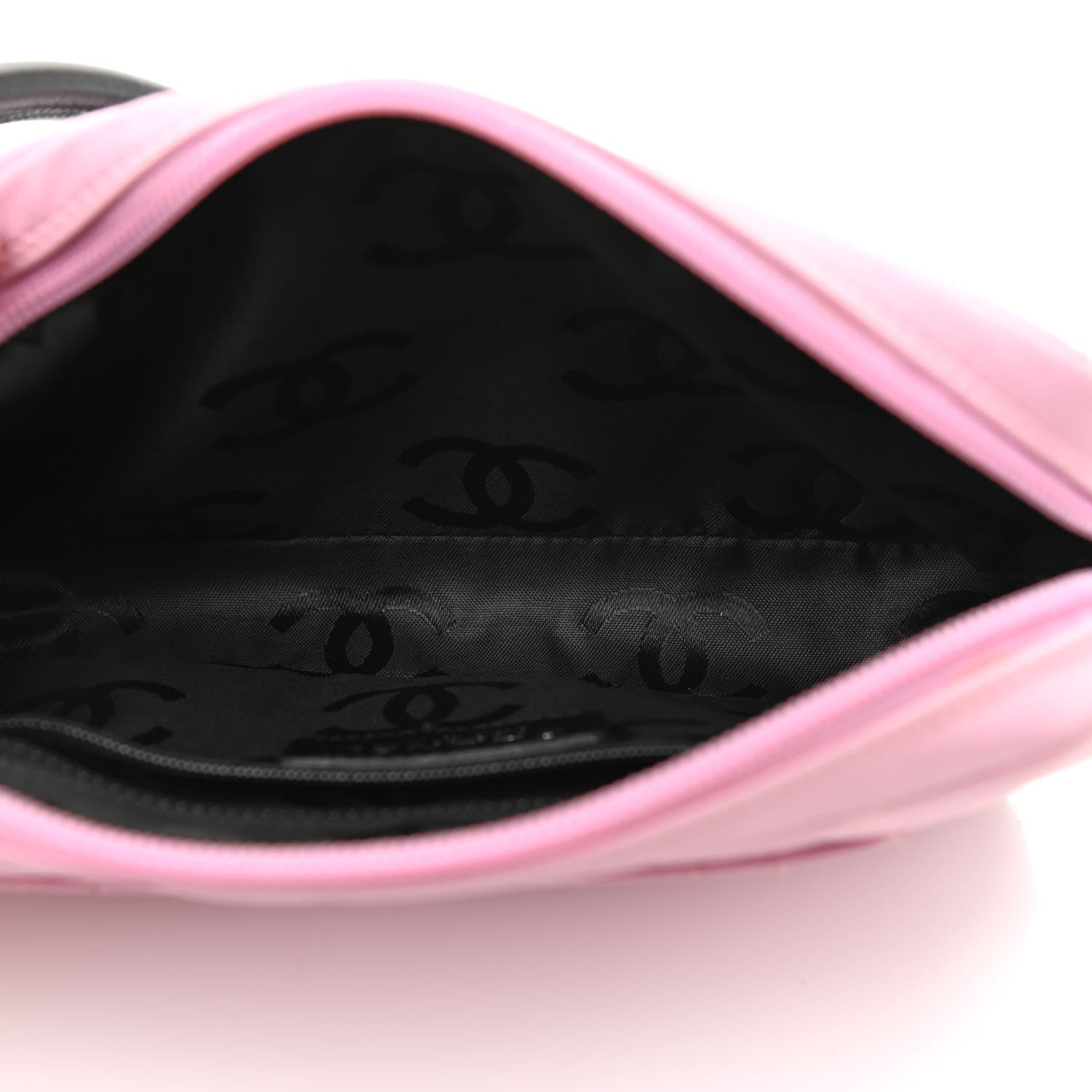 Chanel Calfskin Quilted Cambon Pochette Pink Black 5 of 9