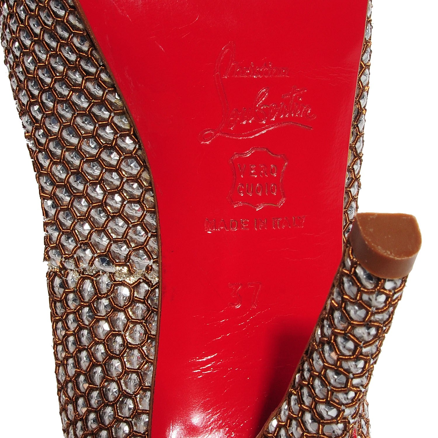 Christian Louboutin Sequin Very Prive 120 Pumps 37 6 of 7