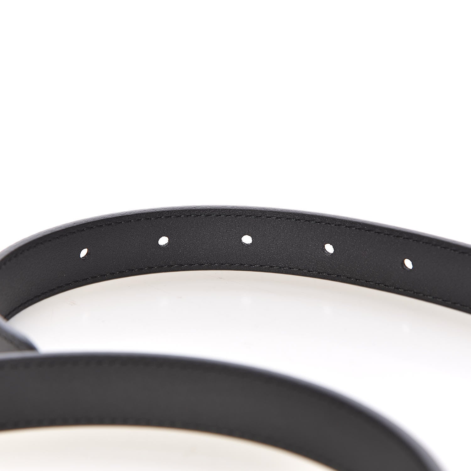 Gucci Calfskin Pearl Double G 20mm Belt 100 40 Black Cream 6 of 6