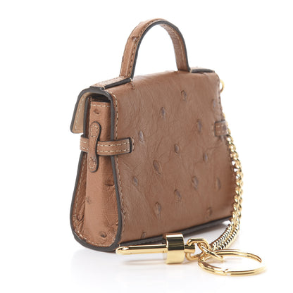 Delvaux Ostrich Mini Tempete Bag Charm 3 of 10
