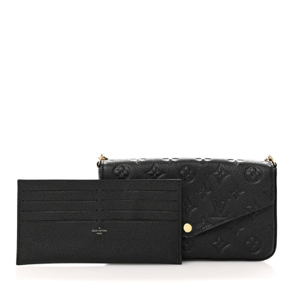 Louis Vuitton Empreinte Pochette Felicie Chain Wallet Black 3 of 12
