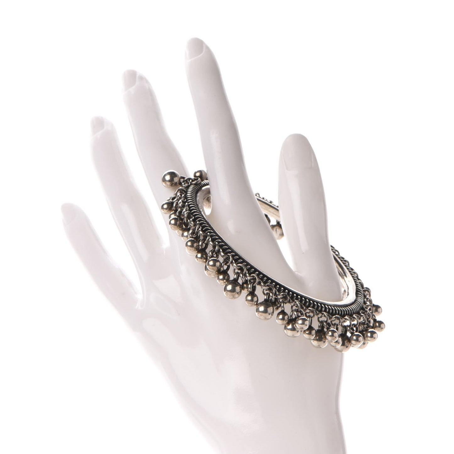 Brass Marrakech Bell Bracelet Argent Oxyde