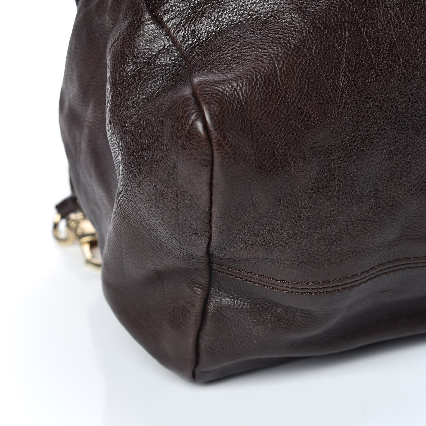 Sugar Goatskin Large Pandora Dark Brown