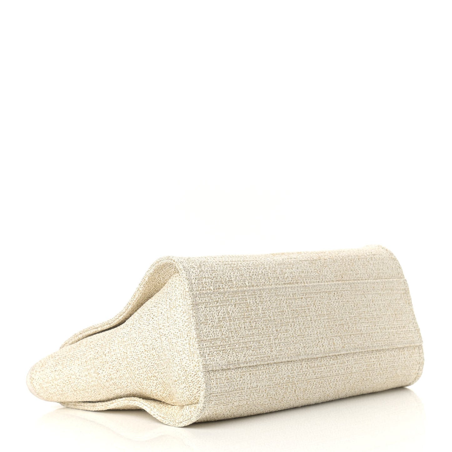 Lurex Boucle Small Deauville Tote White