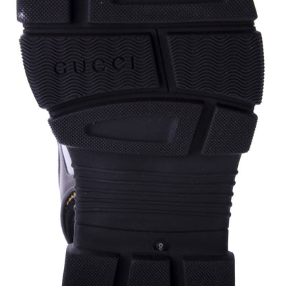 Gucci X SEGA Nappa Mesh Mens Aguru Sandals 8 Loess Black 8 of 9