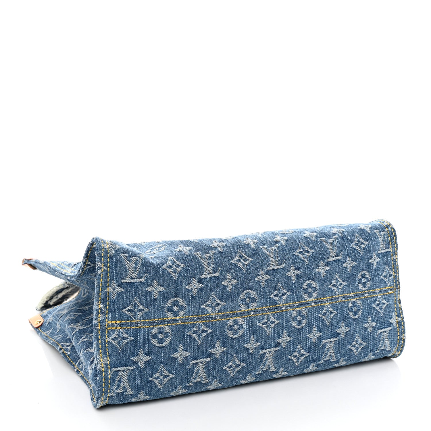 Louis Vuitton Monogram Denim Onthego MM Blue 4 of 9