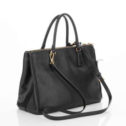 Prada Saffiano Medium Galleria Double Zip Tote Black 3 of 6