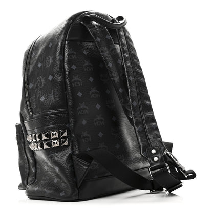 MCM Visetos Medium Side Studs Stark Backpack Black 3 of 9
