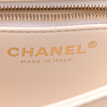 Chanel Lambskin Crystal Quilted Mini Trendy CC Dual Handle Flap Bag White 6 of 11