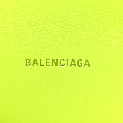 Balenciaga Shiny Calfskin Crocodile Embossed Hourglass Top Handle Bag XS Fluo Yellow 6 of 11