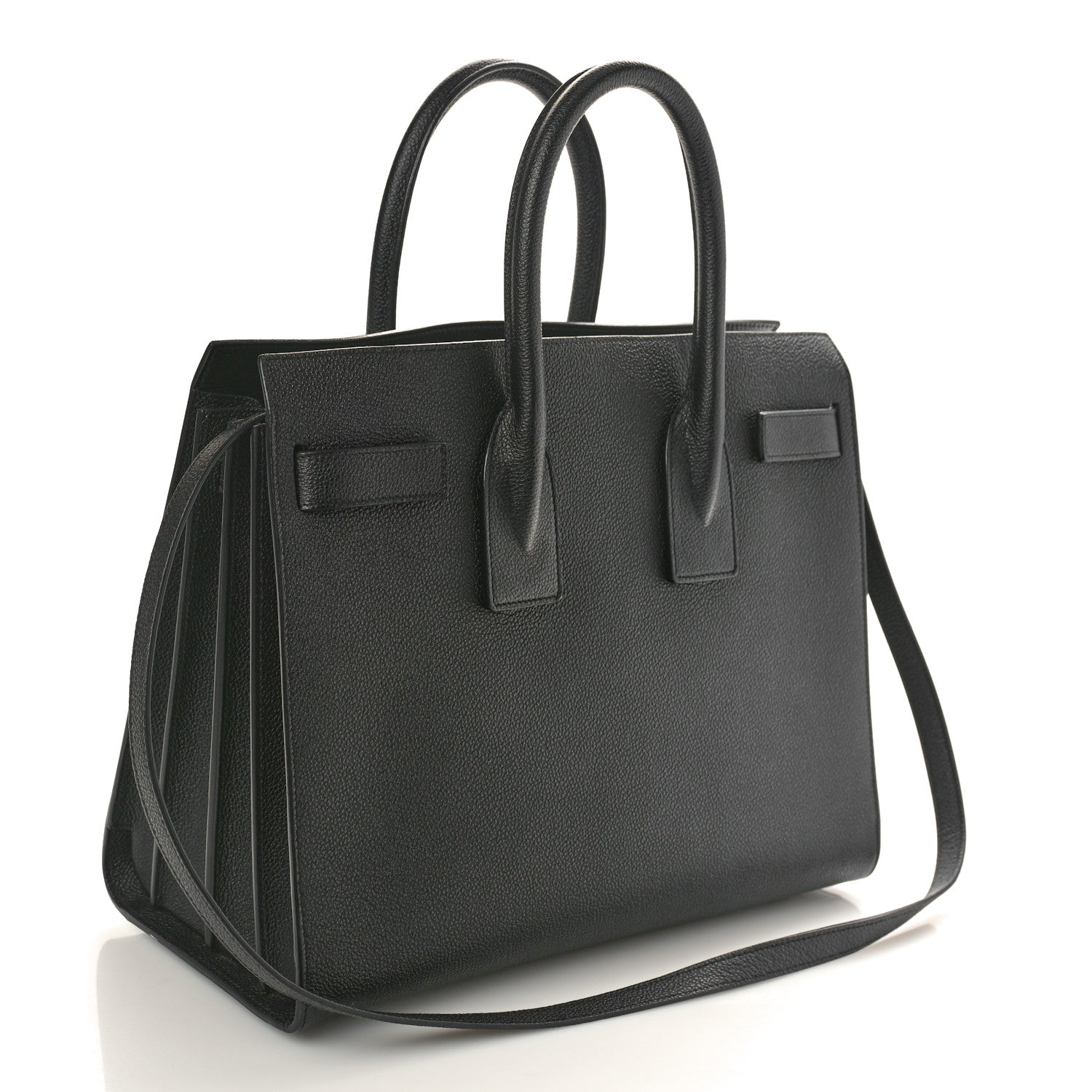 Saint Laurent Grained Calfskin Small Sac De Jour Black 4 of 11