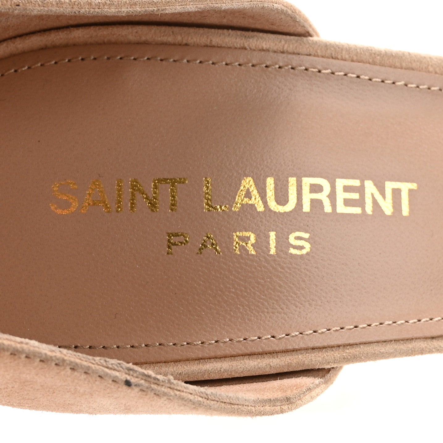 Suede Calfskin Opyum 110 Sandals Cachemere 39.5 Pale Gold