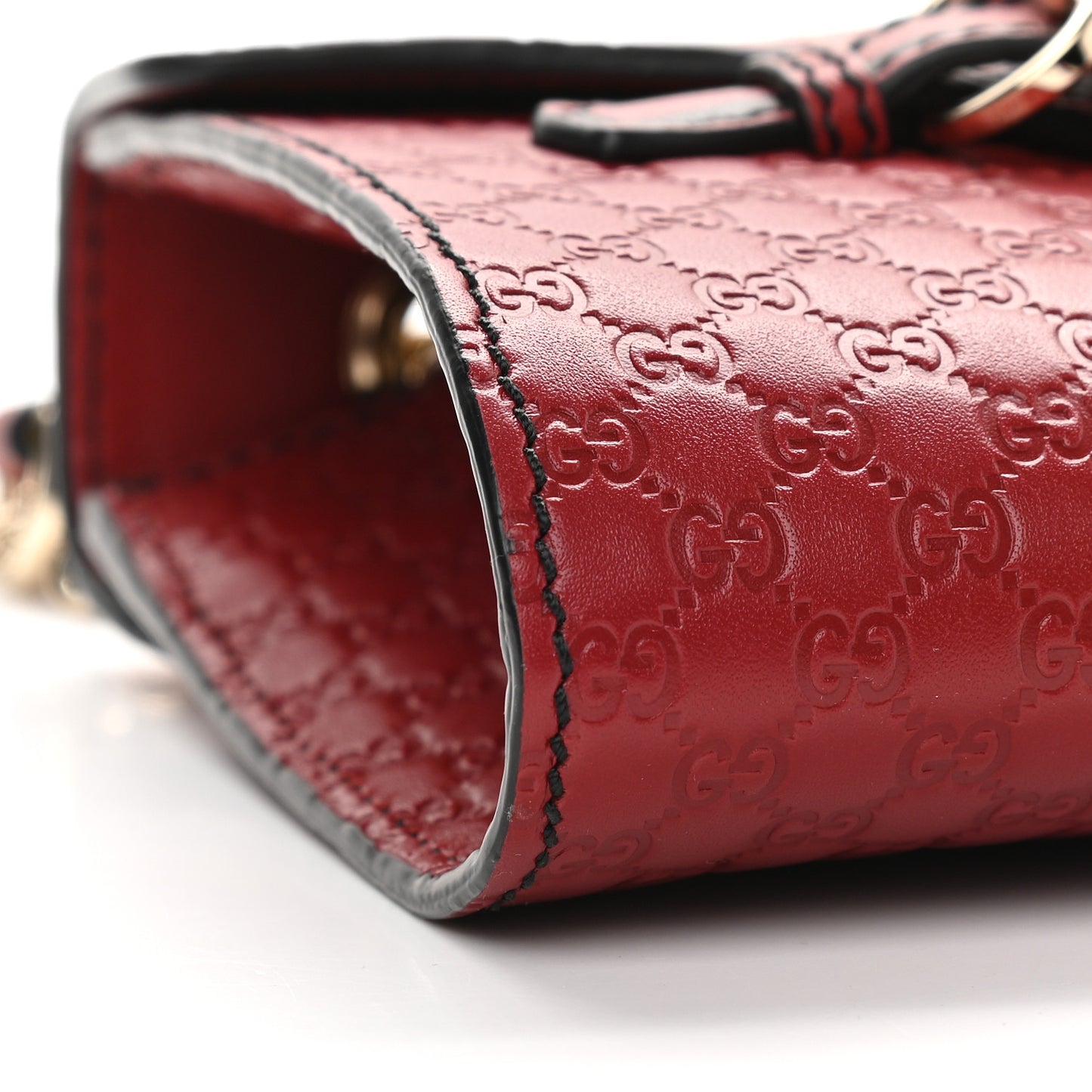 Soft Microguccissima Mini Emily Chain Shoulder Bag Rosso