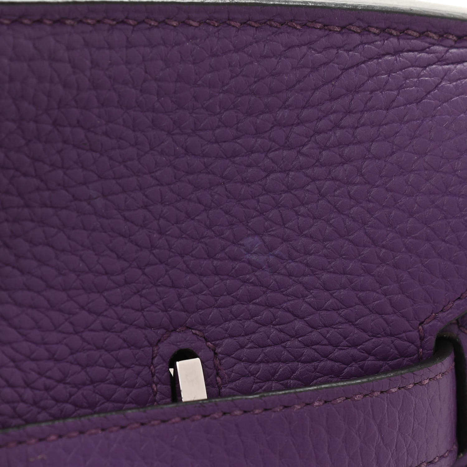 Hermes Taurillon Clemence Birkin 35 Ultraviolet 14 of 17