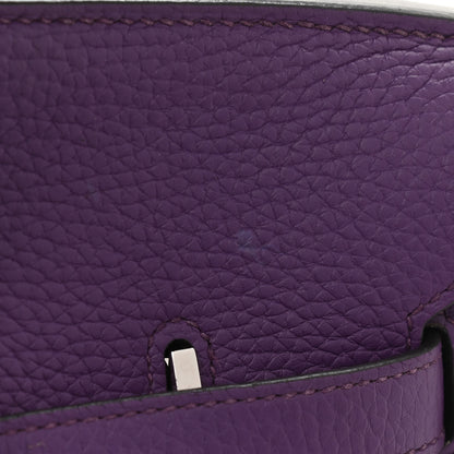Hermes Taurillon Clemence Birkin 35 Ultraviolet 14 of 17