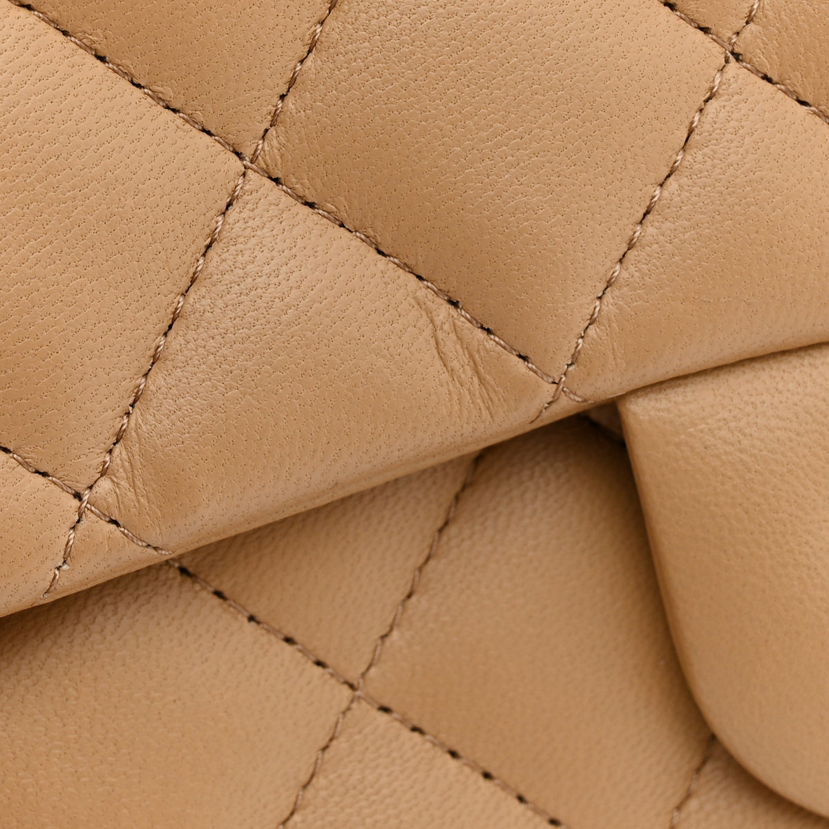 Chanel Lambskin Quilted Mini Rectangular Flap Dark Beige 12 of 13