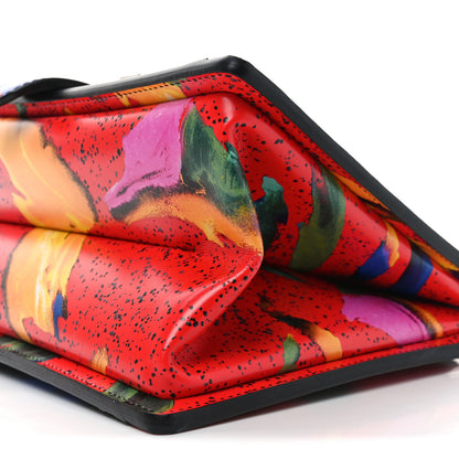 Louis Vuitton Calfskin Splash Print Trapeze Black White Red 9 of 9