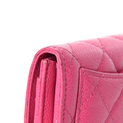 Chanel Caviar Quilted Small Flap Wallet Pink 18 of 22