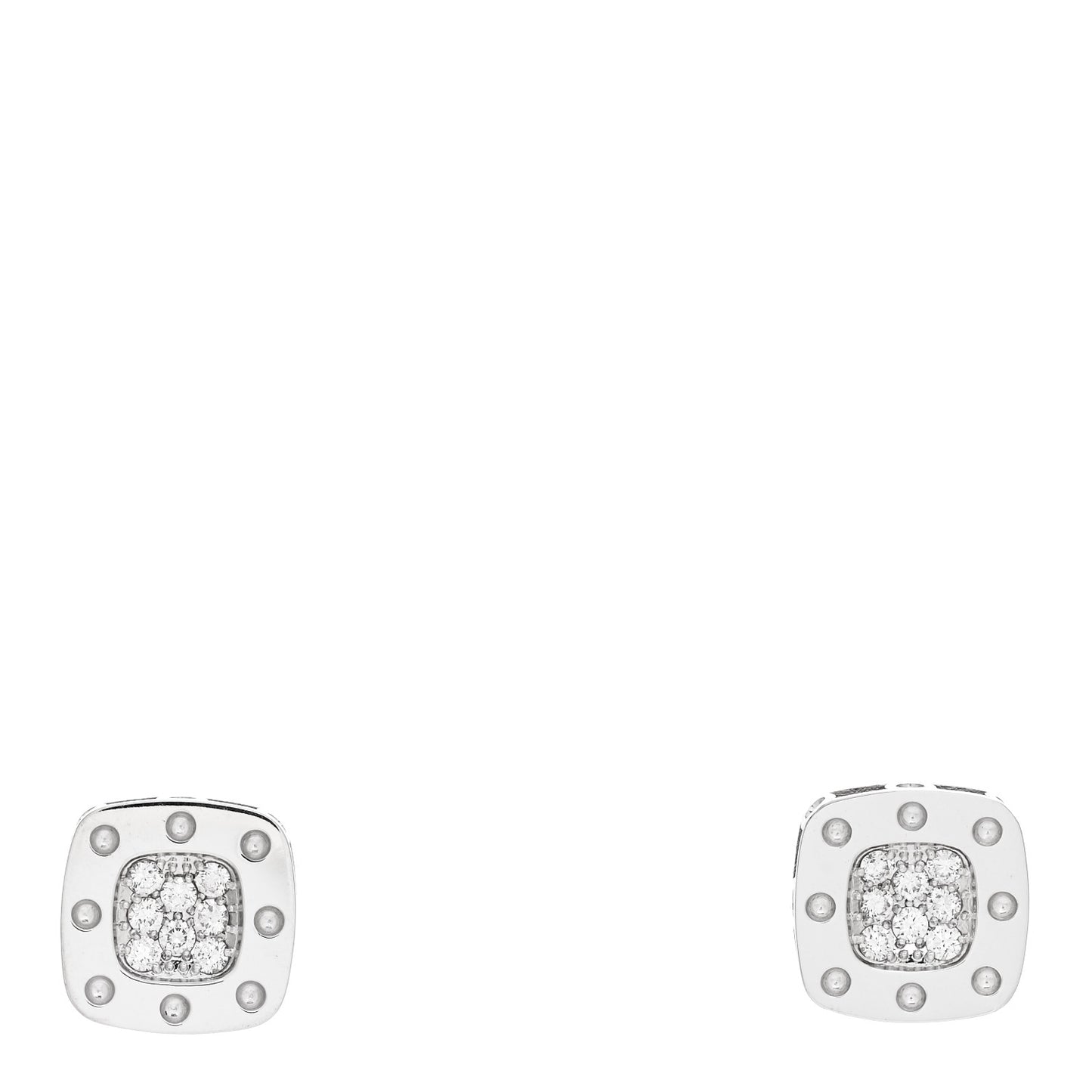 18K White Gold Diamond Pois Moi Stud Earrings