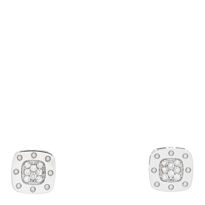 Roberto Coin 18K White Gold Diamond Pois Moi Stud Earrings 1 of 5