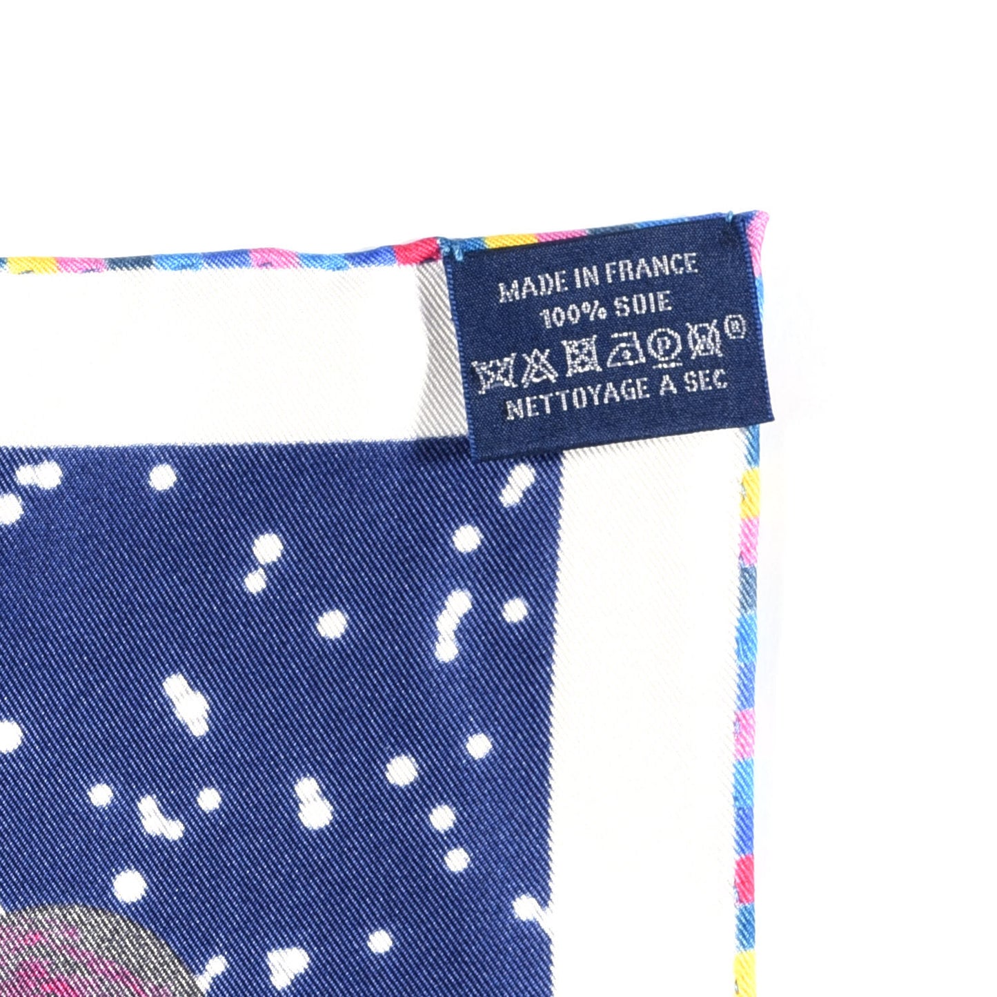 Silk Space Derby Scarf 90 Marine Rose Vif Multicolor