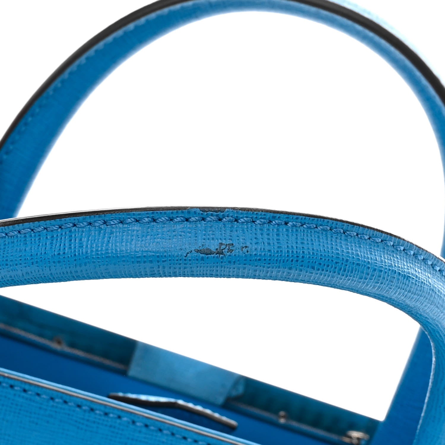 Fendi Vitello Elite Petite 2Jours Tote Blue Royal 12 of 12