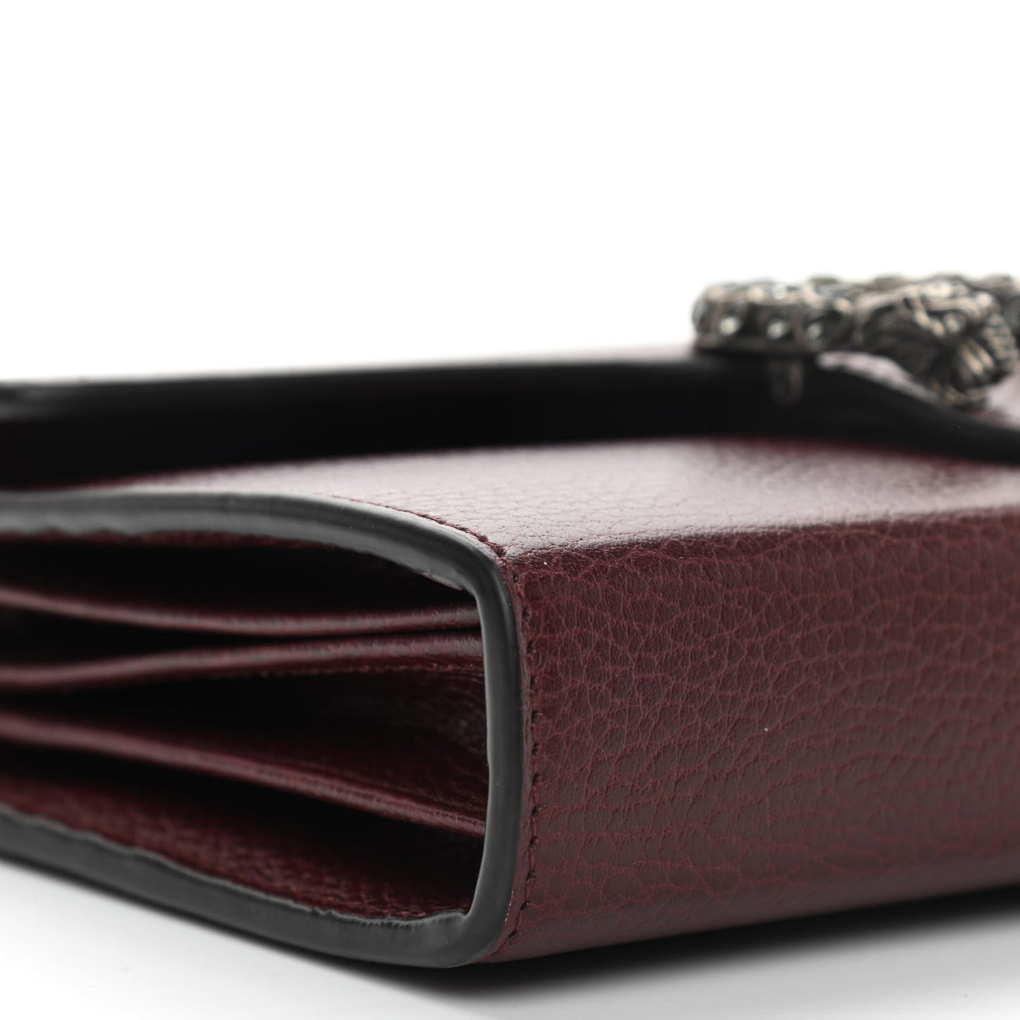 Dollar Calfskin Crystal Mini Dionysus Chain Wallet Vintage Bordeaux