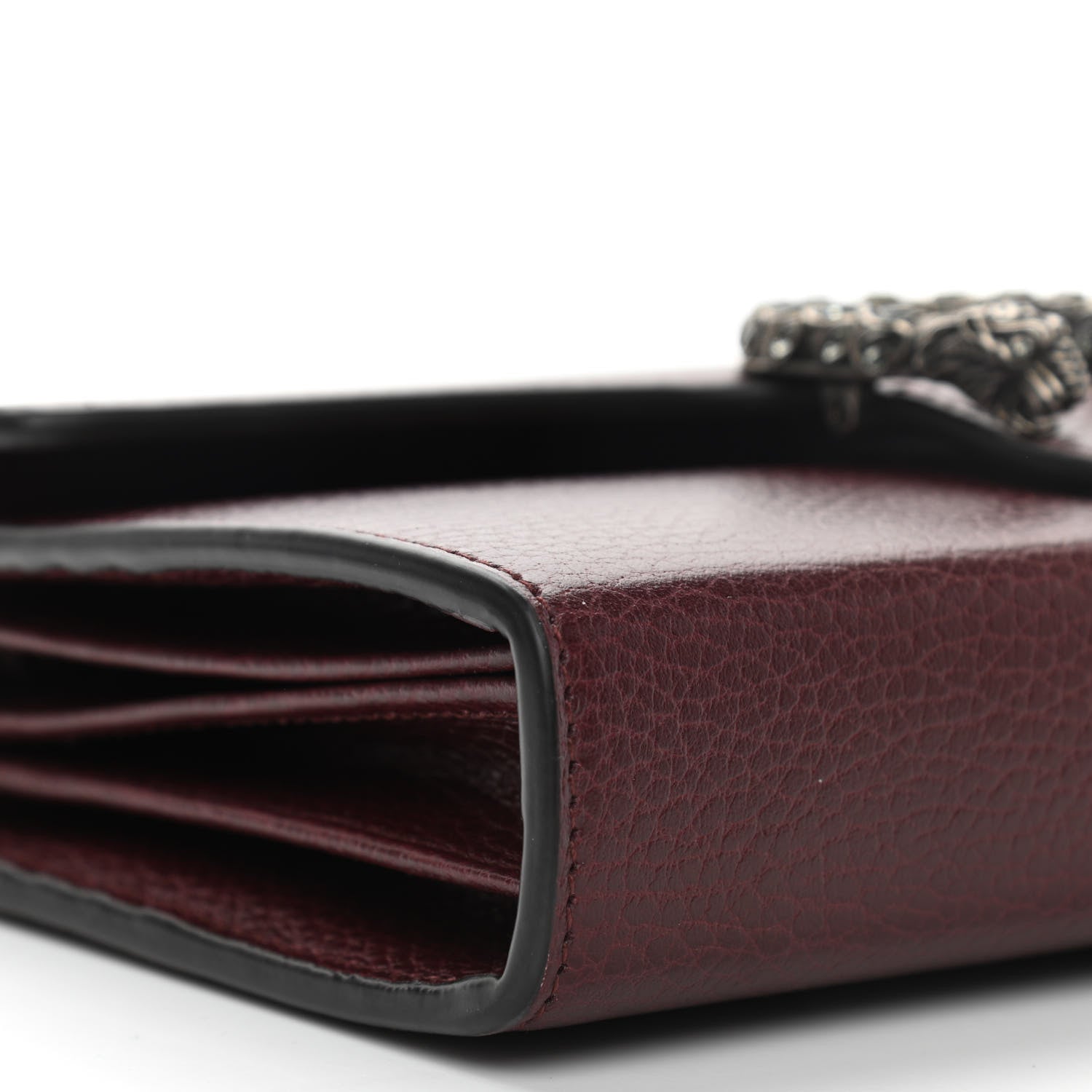 Gucci Dollar Calfskin Crystal Mini Dionysus Chain Wallet Vintage Bordeaux 9 of 11