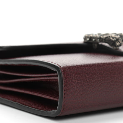 Gucci Dollar Calfskin Crystal Mini Dionysus Chain Wallet Vintage Bordeaux 9 of 11