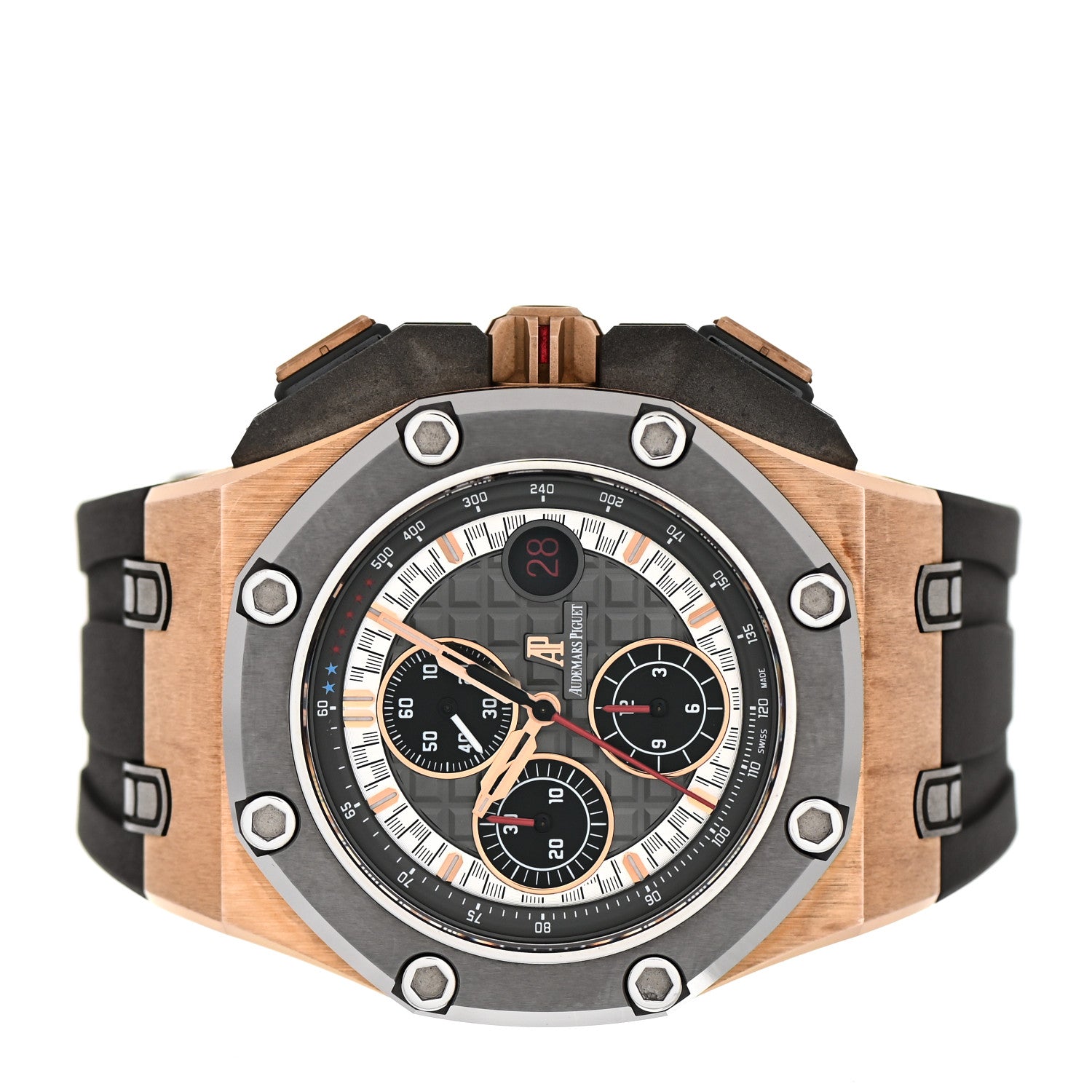 Audemars Piguet 18K Rose Gold Rubber 44mm Michael Schumacher Limited Edition Royal Oak Offshore Chronograph Automatic Watch Grey 26568OM.OO.A004CA.01 2 of 4