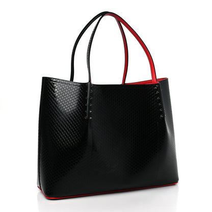 Christian Louboutin Calfskin Snake Embossed Spikes Large Cabarock Black 3 of 8