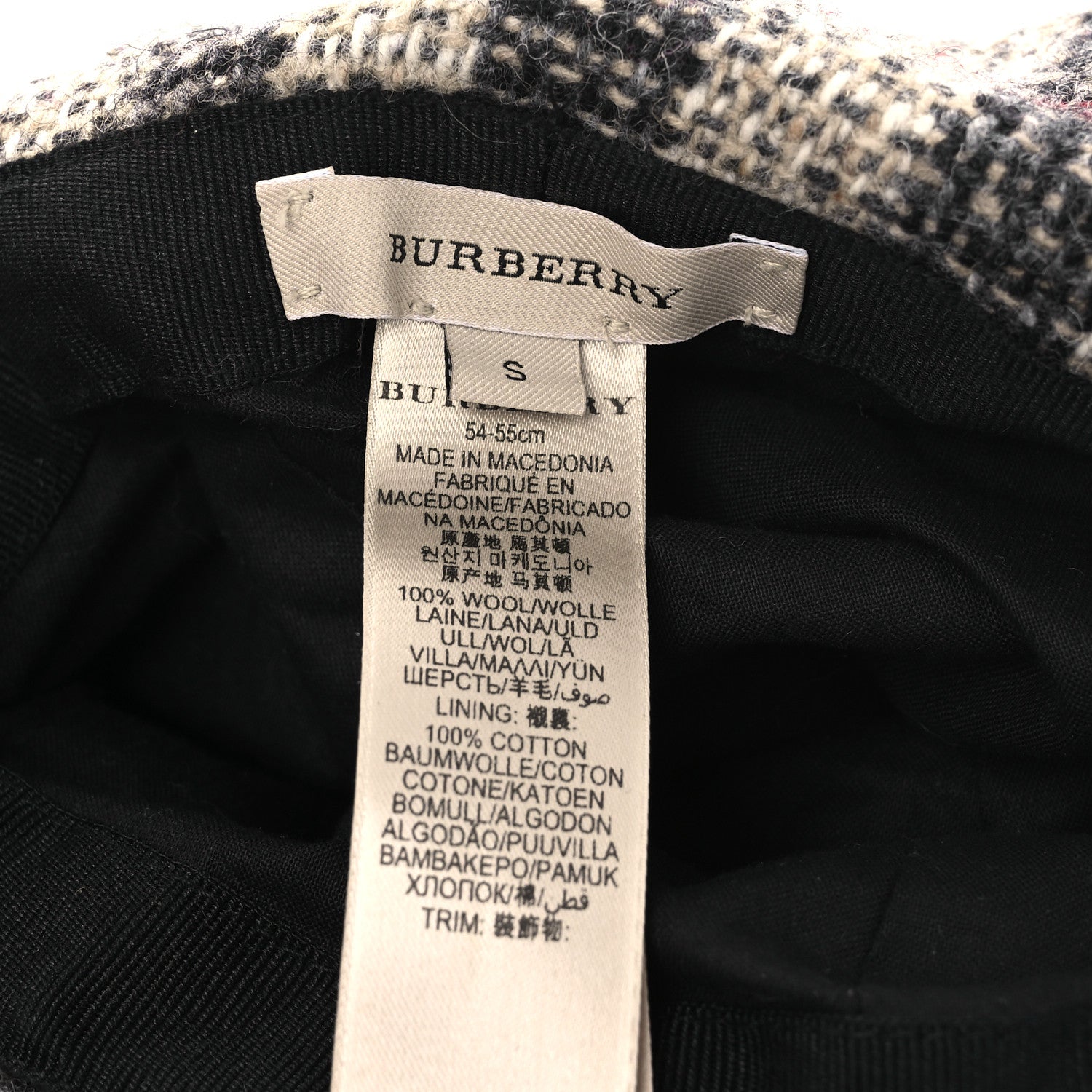 Burberry Wool Check Cap S 7 of 7