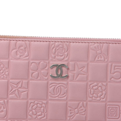 Chanel Lambskin Precious Symbols Pochette Pink 9 of 14