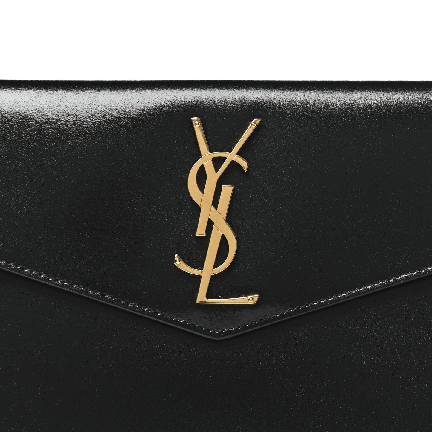 Smooth Shiny Calfskin Monogram Uptown Pouch Black