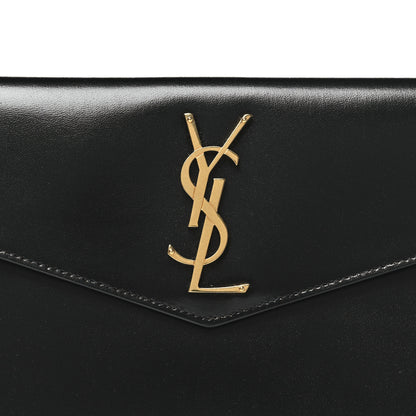 Saint Laurent Smooth Shiny Calfskin Monogram Uptown Pouch Black 7 of 8